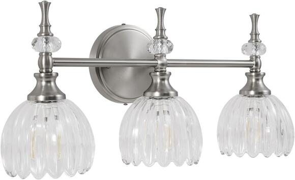 Does not apply Other - Modern 3-Light Bathroom Vanity Wall Light Brushed Nickel Fixture